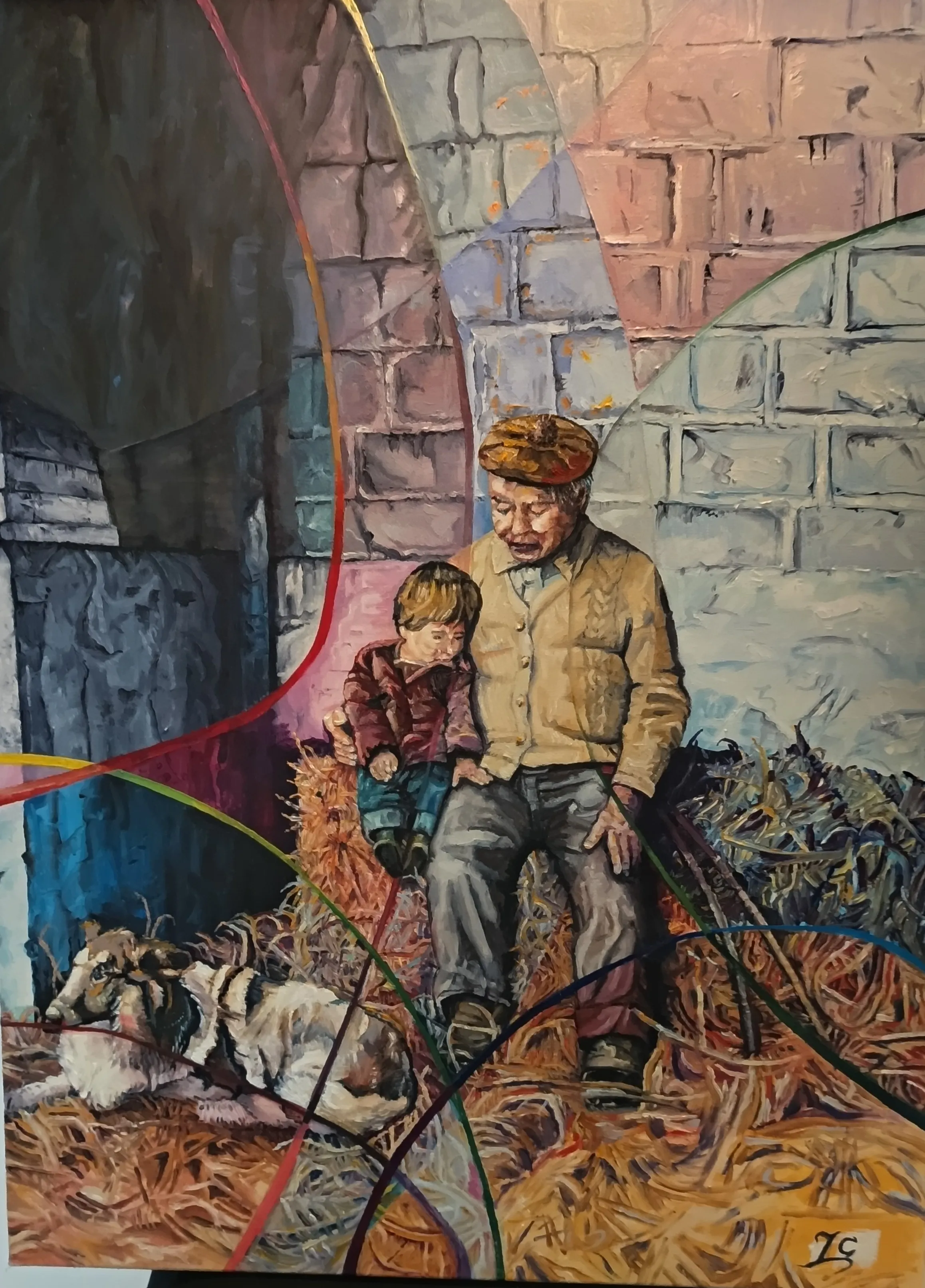 Petit-fils et son grand-père