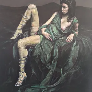Femme à la robe verte
