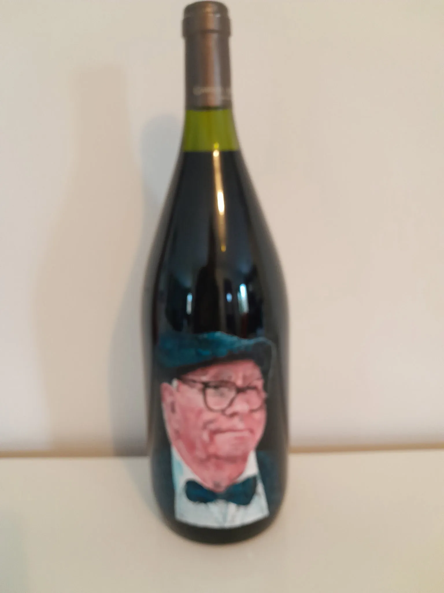 Bouteille de vin : Nœud papillon - Bouteille entière